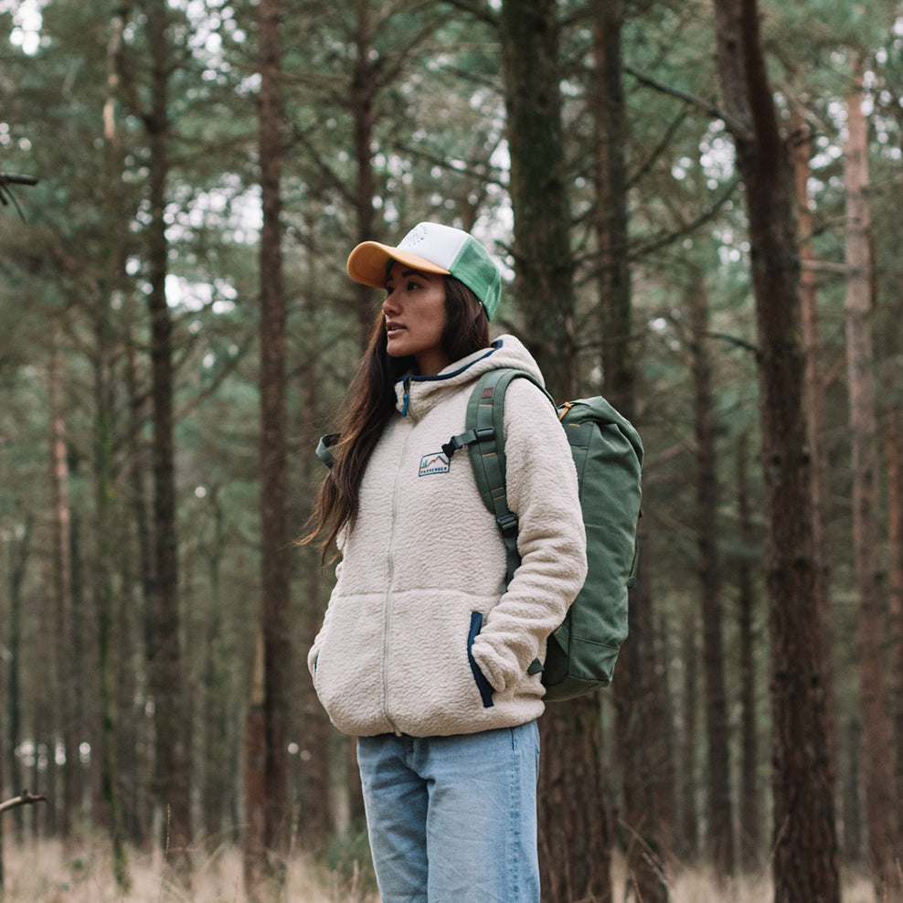 Passenger North Coast Full Zip Recycled Sherpa Fleece Oatmeal