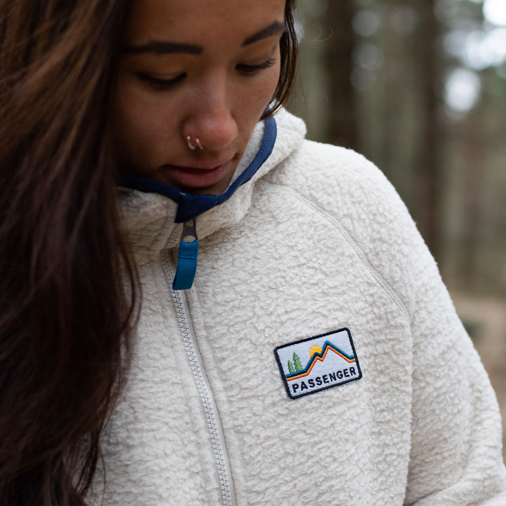 Passenger North Coast Full Zip Recycled Sherpa Fleece Oatmeal