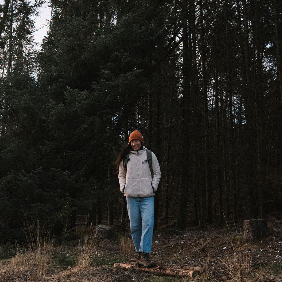 Passenger North Coast Full Zip Recycled Sherpa Fleece Oatmeal