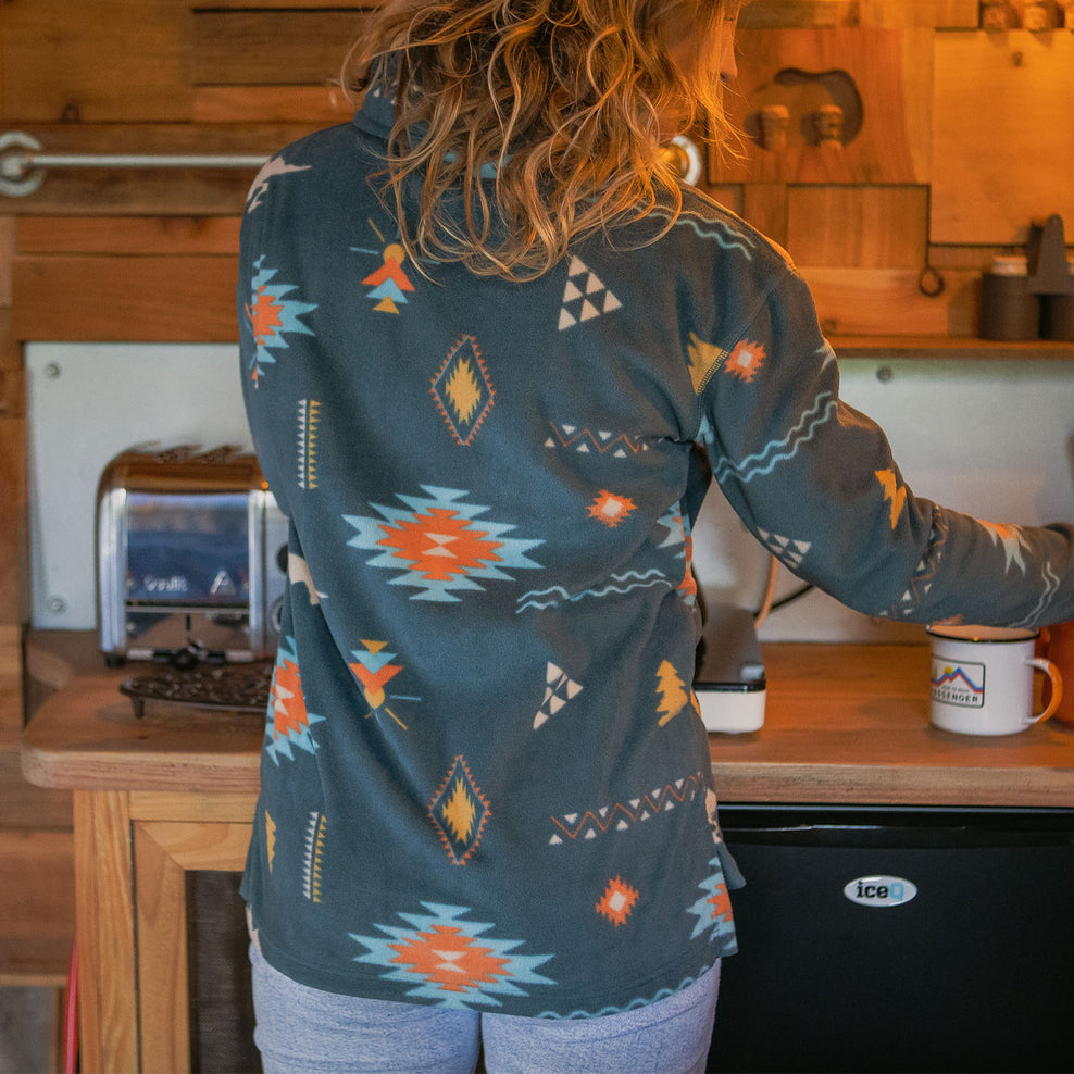 Passenger Olive Recycled High Neck Polar Fleece Ensign Drifter