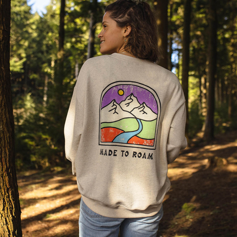 Passenger Friday Collective Recycled Cotton Oversized Sweatshirt Milky Marl