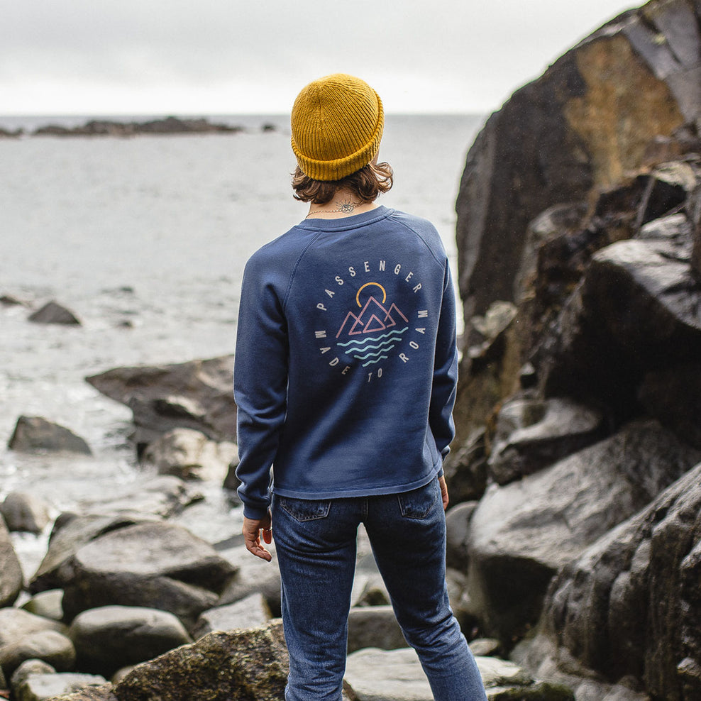 Passenger Panang Raglan Recycled Sweatshirt Dark Denim