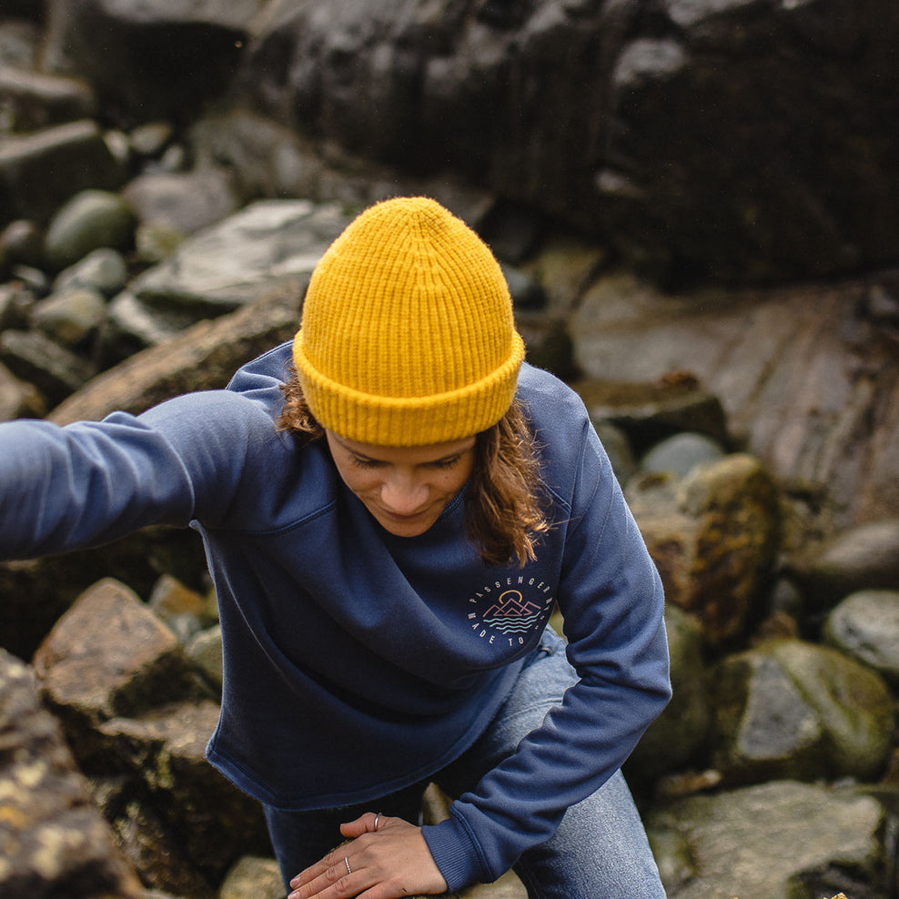 Passenger Panang Raglan Recycled Sweatshirt Dark Denim