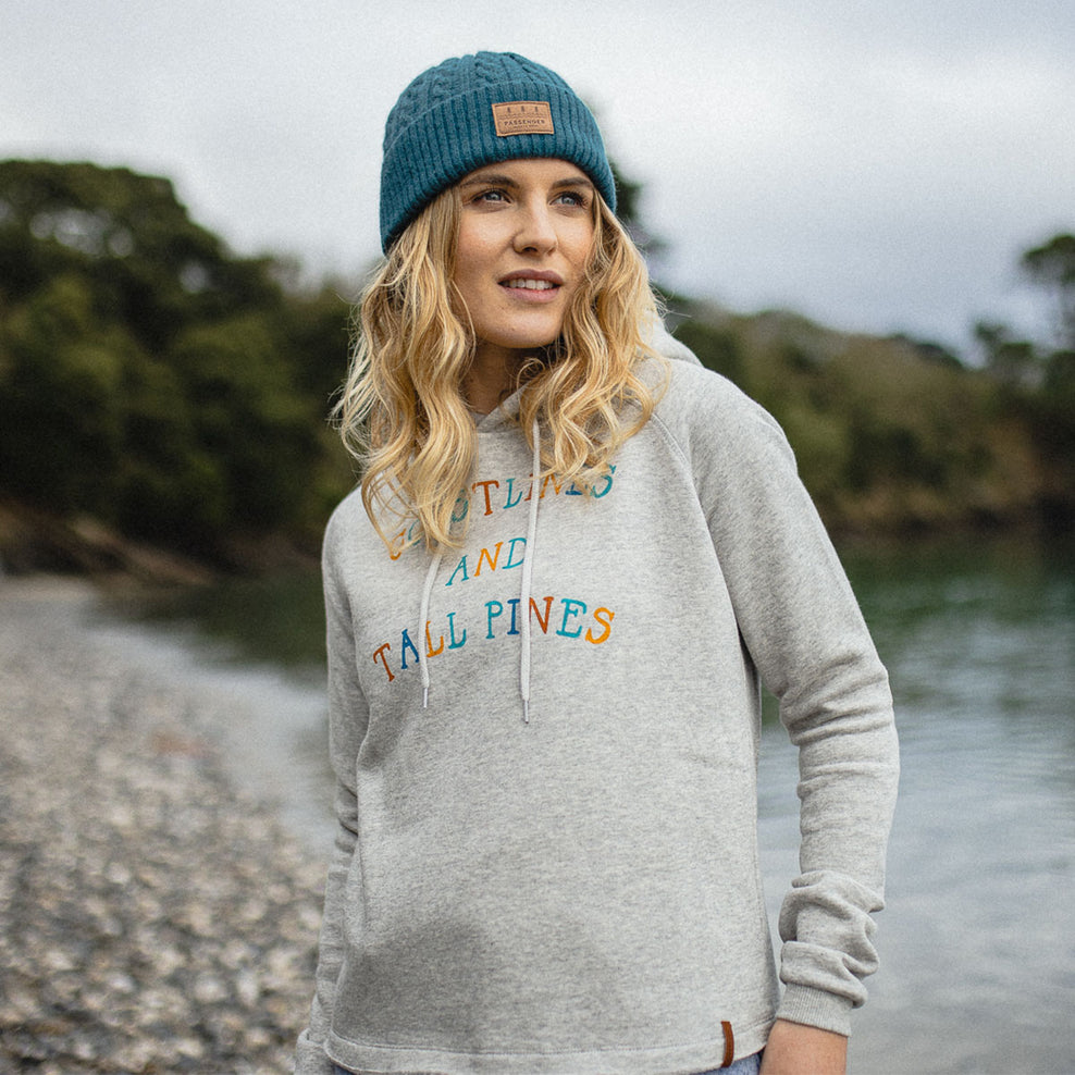 Passenger Voyage Recycled Hoodie Grey Marl