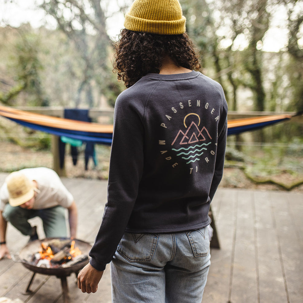 Passenger Panang Raglan Recycled Sweatshirt Faded Black