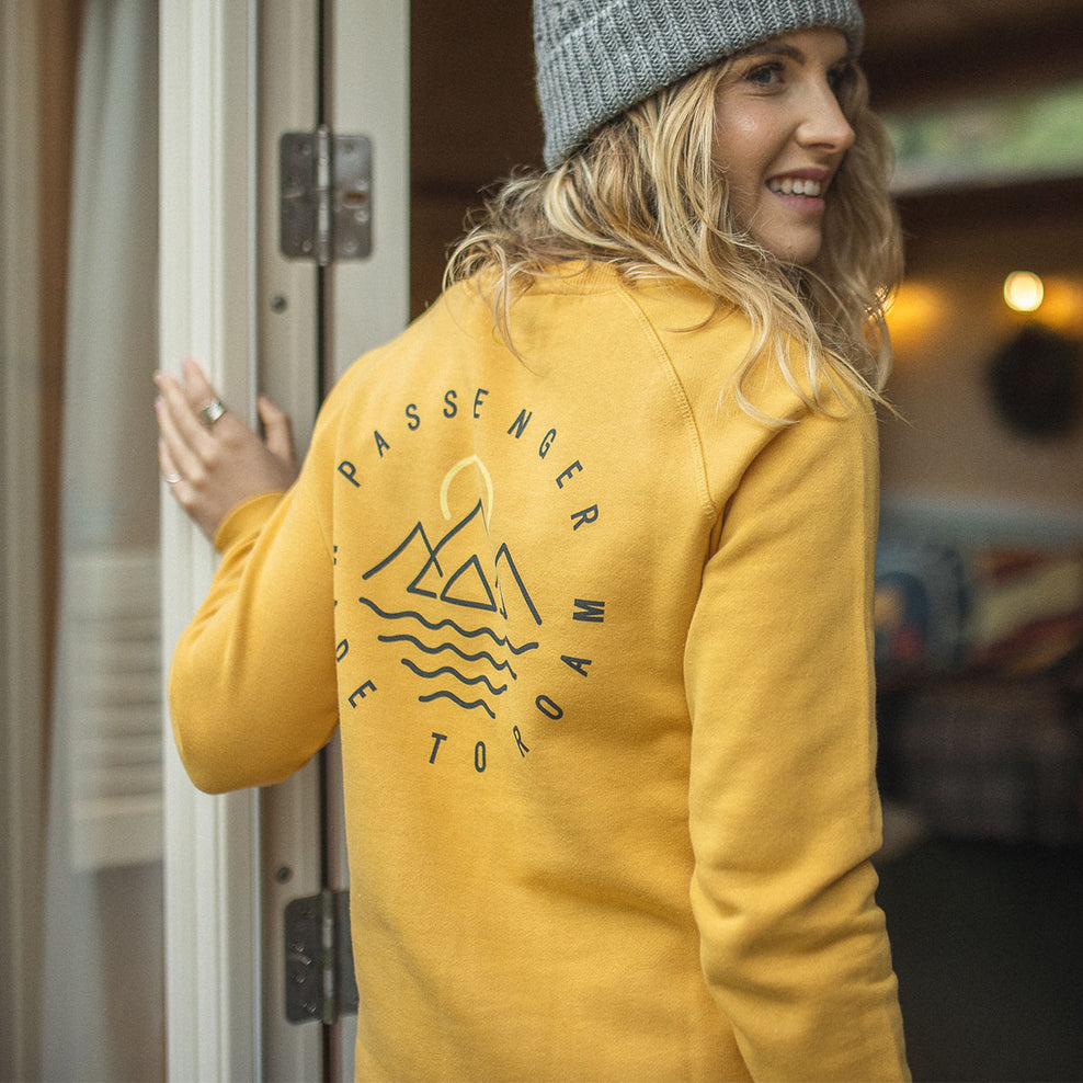 Passenger Panang Raglan Recycled Sweatshirt Mustard Yellow