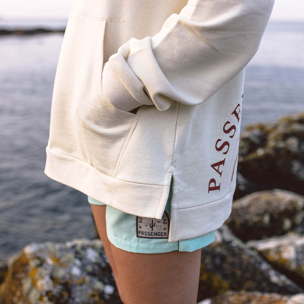 Passenger Rainbow Recycled Cotton Hoodie Egret