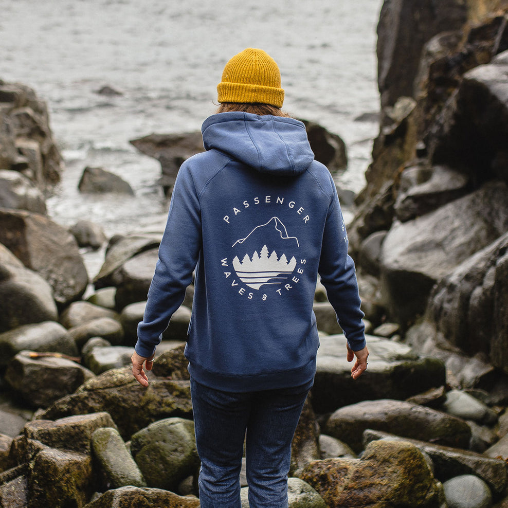 Passenger Big Leaf Recycled Hoodie Dark Denim