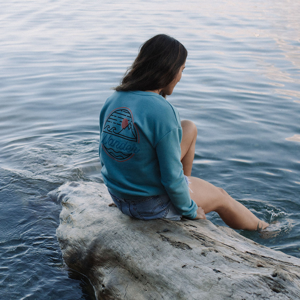 Passenger Footloose Recycled Sweatshirt Ocean Blue