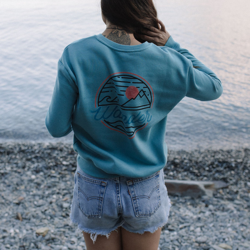 Passenger Footloose Recycled Sweatshirt Ocean Blue