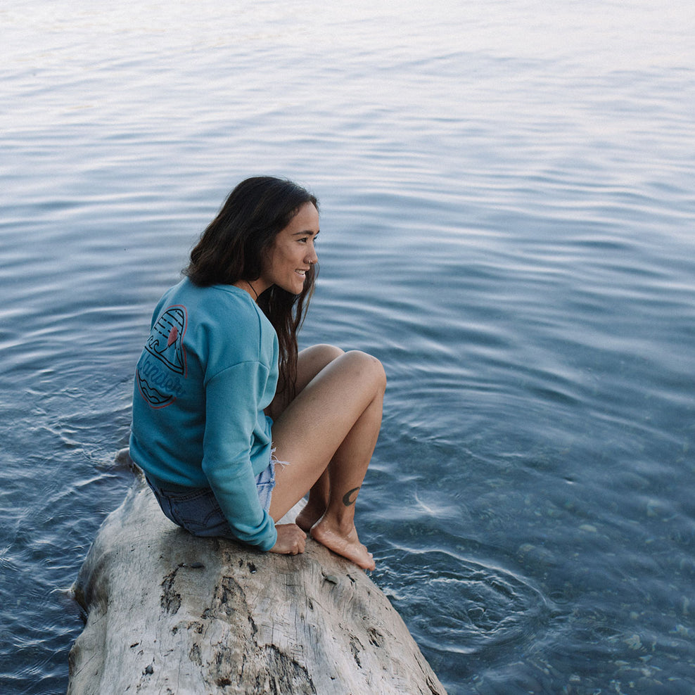 Passenger Footloose Recycled Sweatshirt Ocean Blue