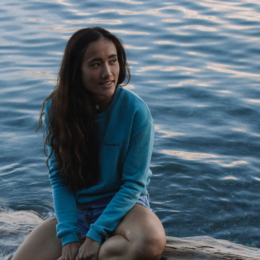 Passenger Footloose Recycled Sweatshirt Ocean Blue