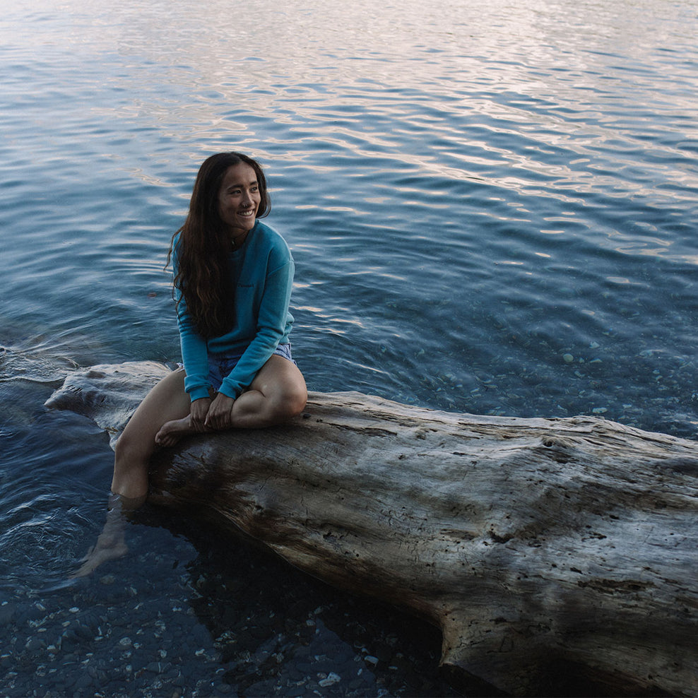 Passenger Footloose Recycled Sweatshirt Ocean Blue