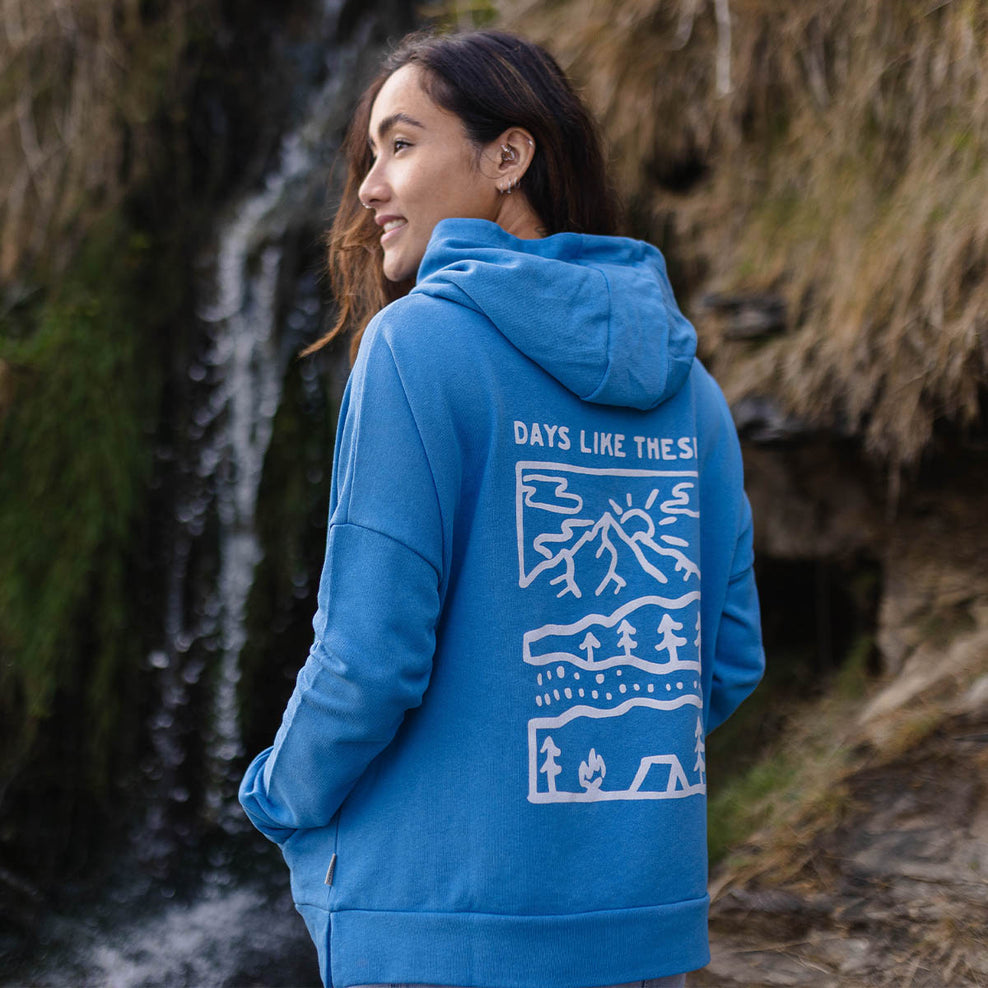 Passenger Days Like These Hemp Hoodie Soft Cobalt