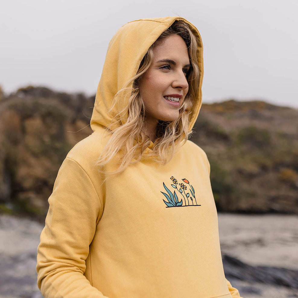 Passenger Grown To Roam Hemp Hoodie Ochre Yellow