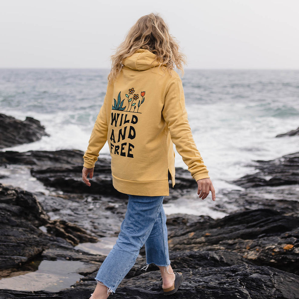 Passenger Grown To Roam Hemp Hoodie Ochre Yellow