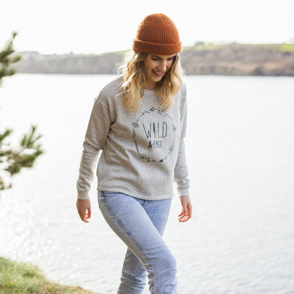 Passenger Paradise Recycled Sweatshirt Grey Marl
