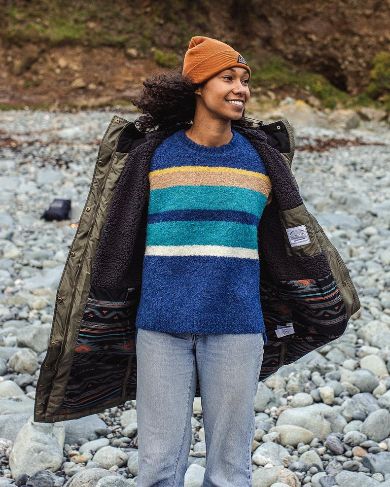 Passenger Tasman Long Recycled Insulated Jacket Dusty Olive