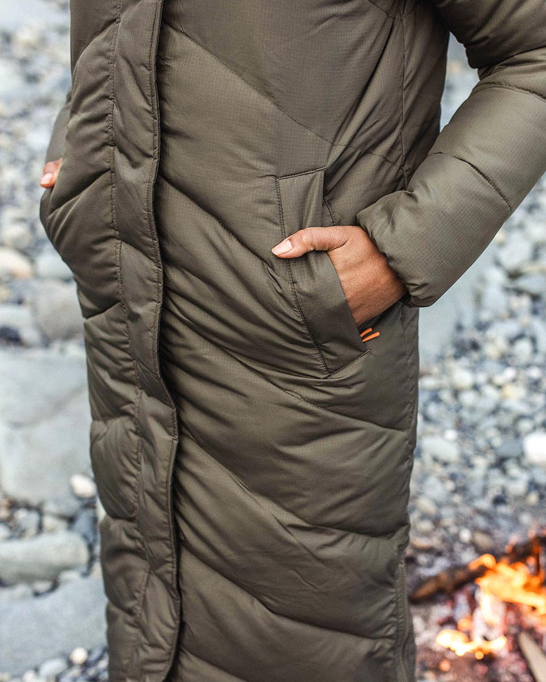 Passenger Tasman Long Recycled Insulated Jacket Dusty Olive