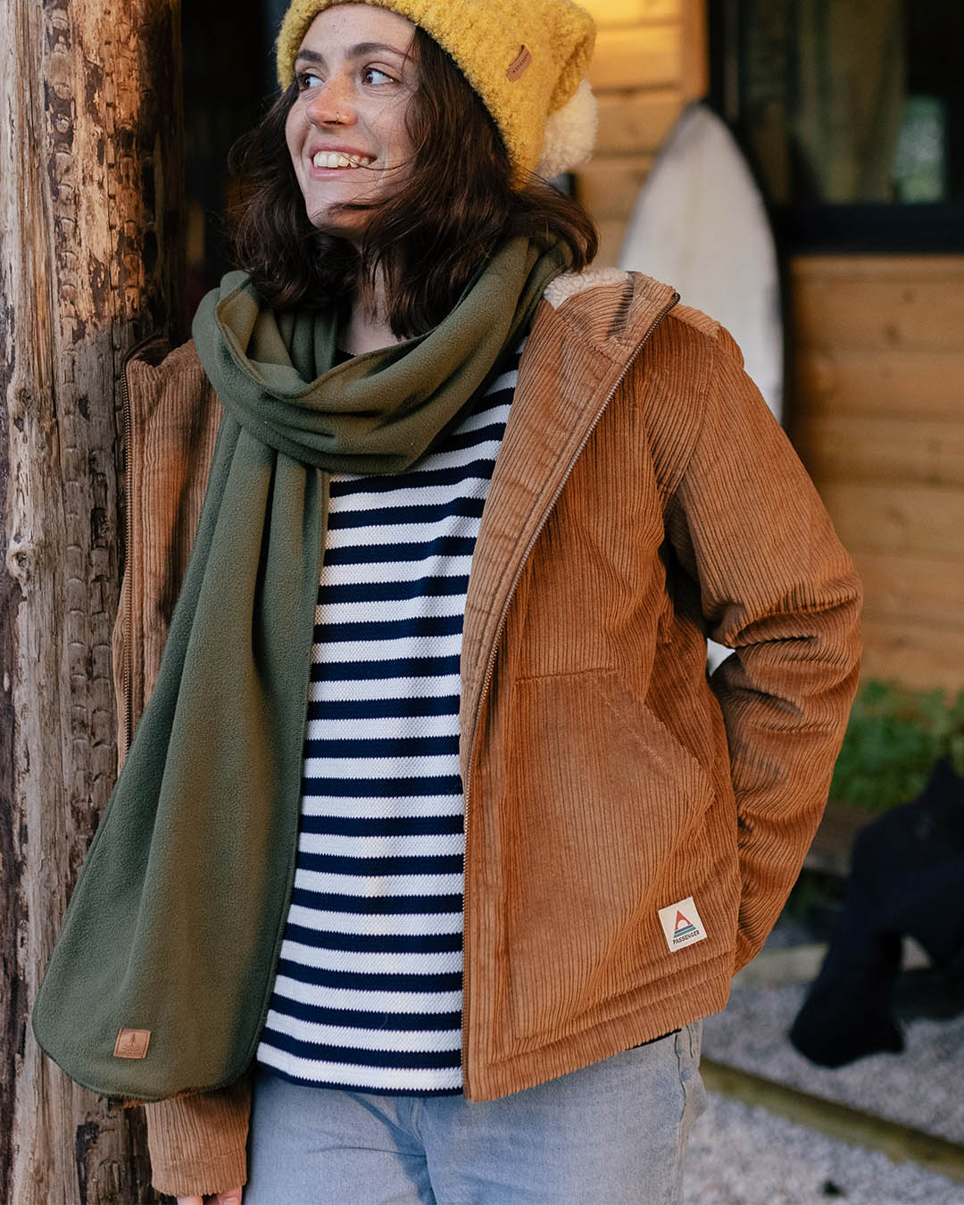 Passenger Rae Sherpa Lined Cord Jacket Coconut