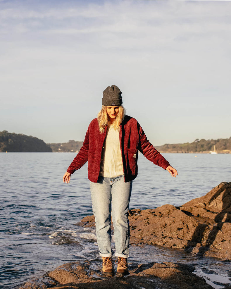 Passenger Flint Recycled Cord Overshirt Wine