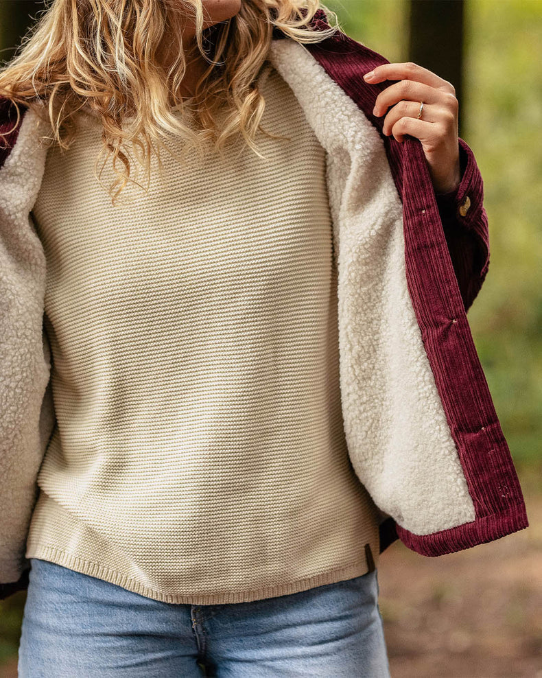 Passenger Flint Recycled Cord Overshirt Wine