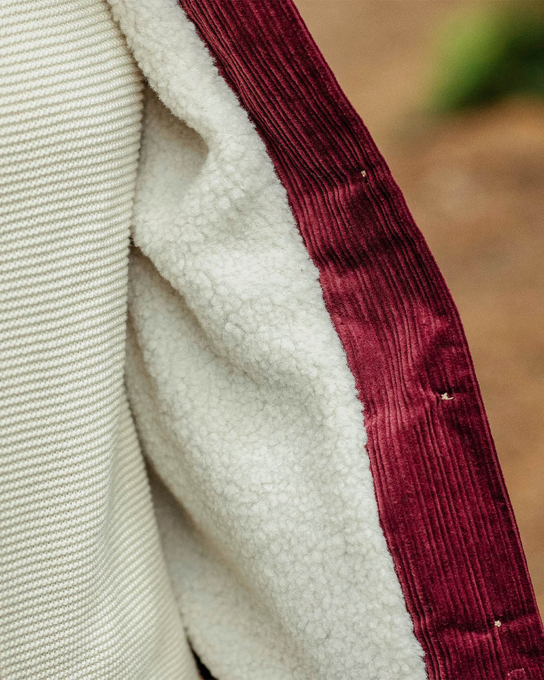 Passenger Flint Recycled Cord Overshirt Wine