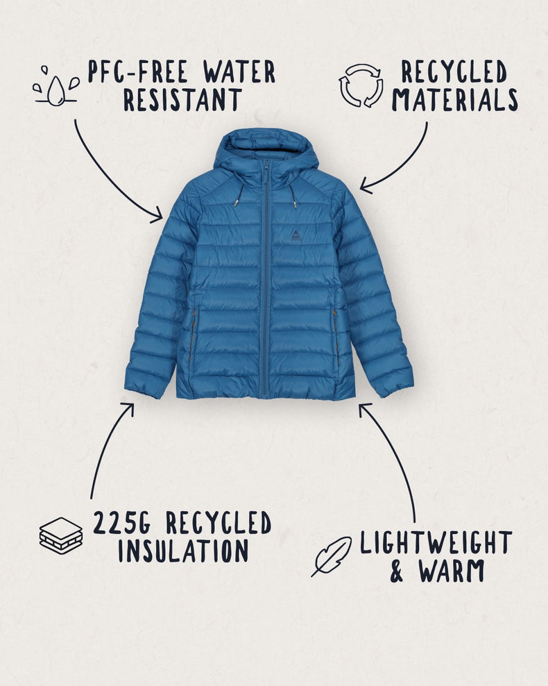 Passenger Pow Recycled Insulated Jacket Blue Steel