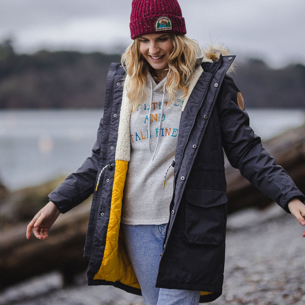 Passenger Cordova Bay Sherpa Lined Recycled Jacket Black