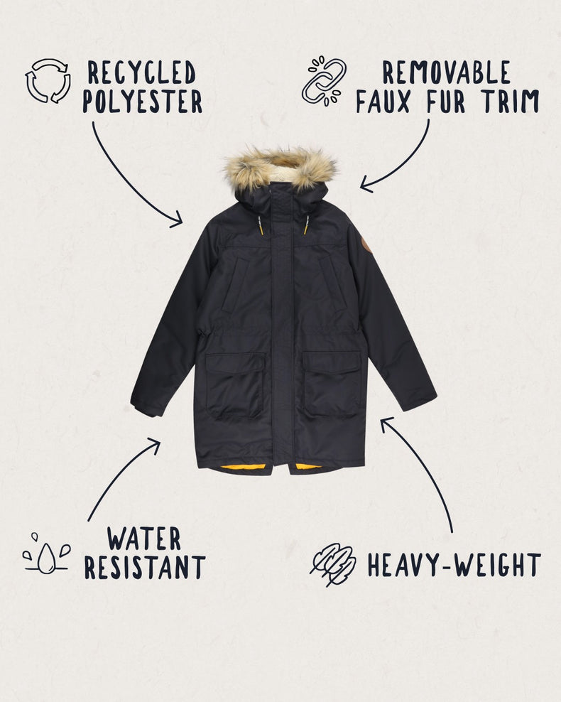 Passenger Cordova Bay Sherpa Lined Recycled Jacket Black