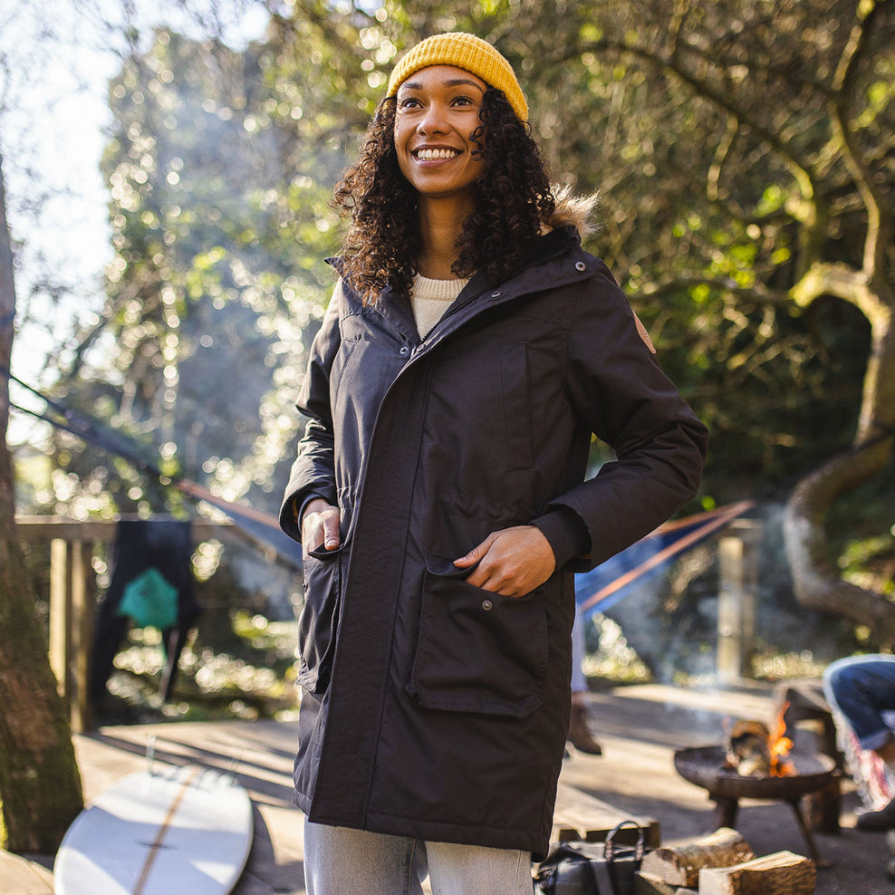 Passenger Cordova Bay Sherpa Lined Recycled Jacket Black