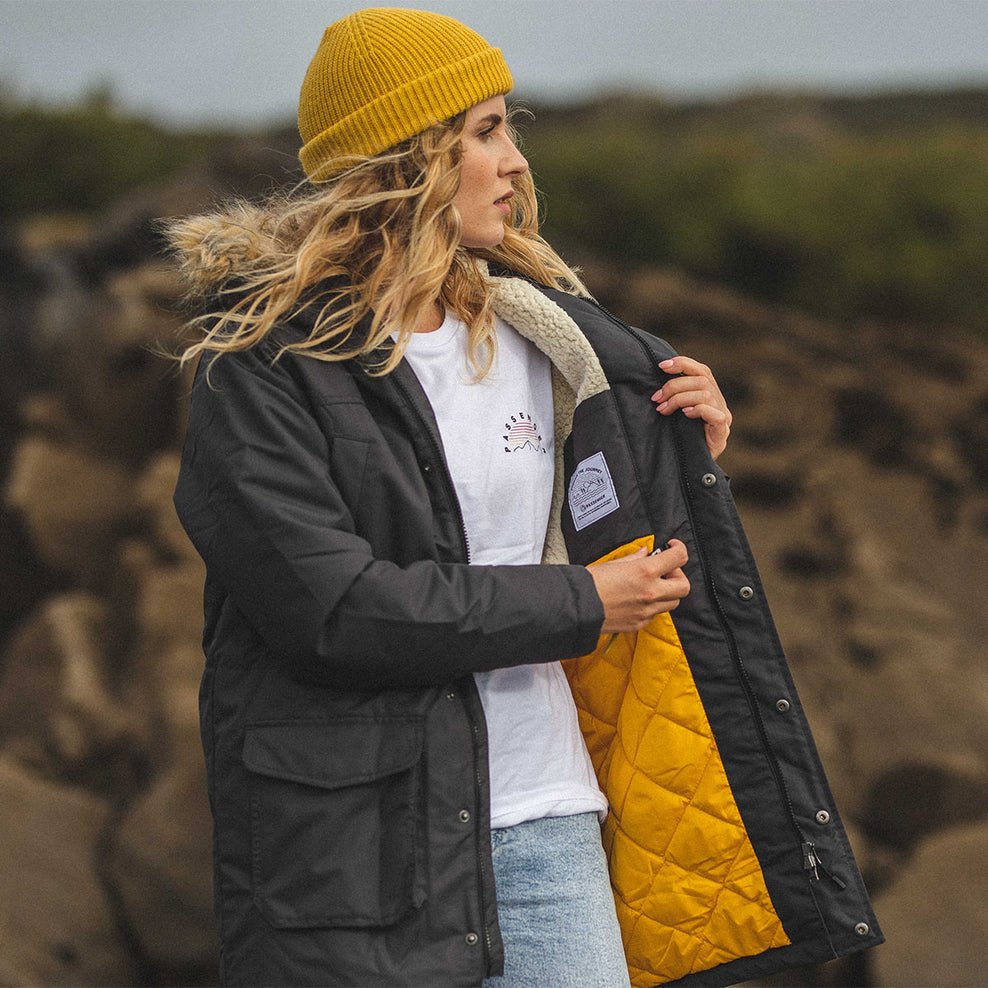 Passenger Cordova Bay Sherpa Lined Recycled Jacket Black