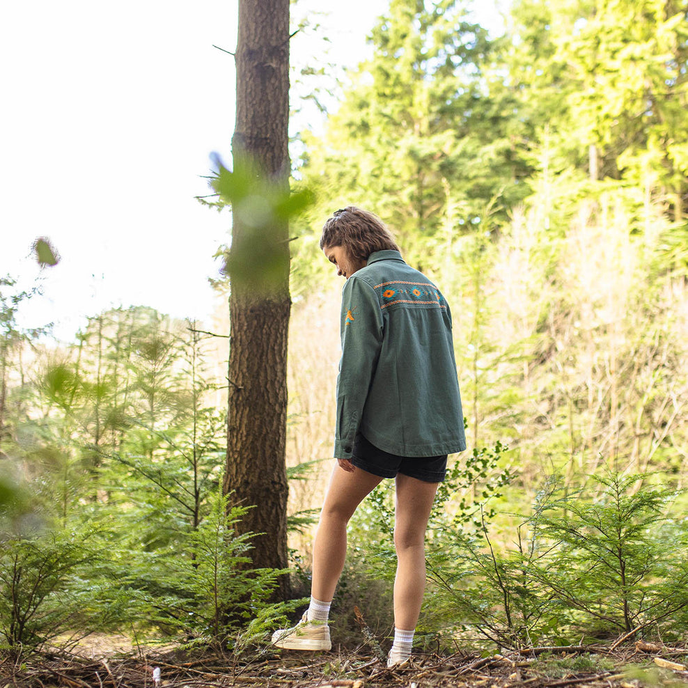 Passenger Pine Organic Cotton Jacket Dark Ivy