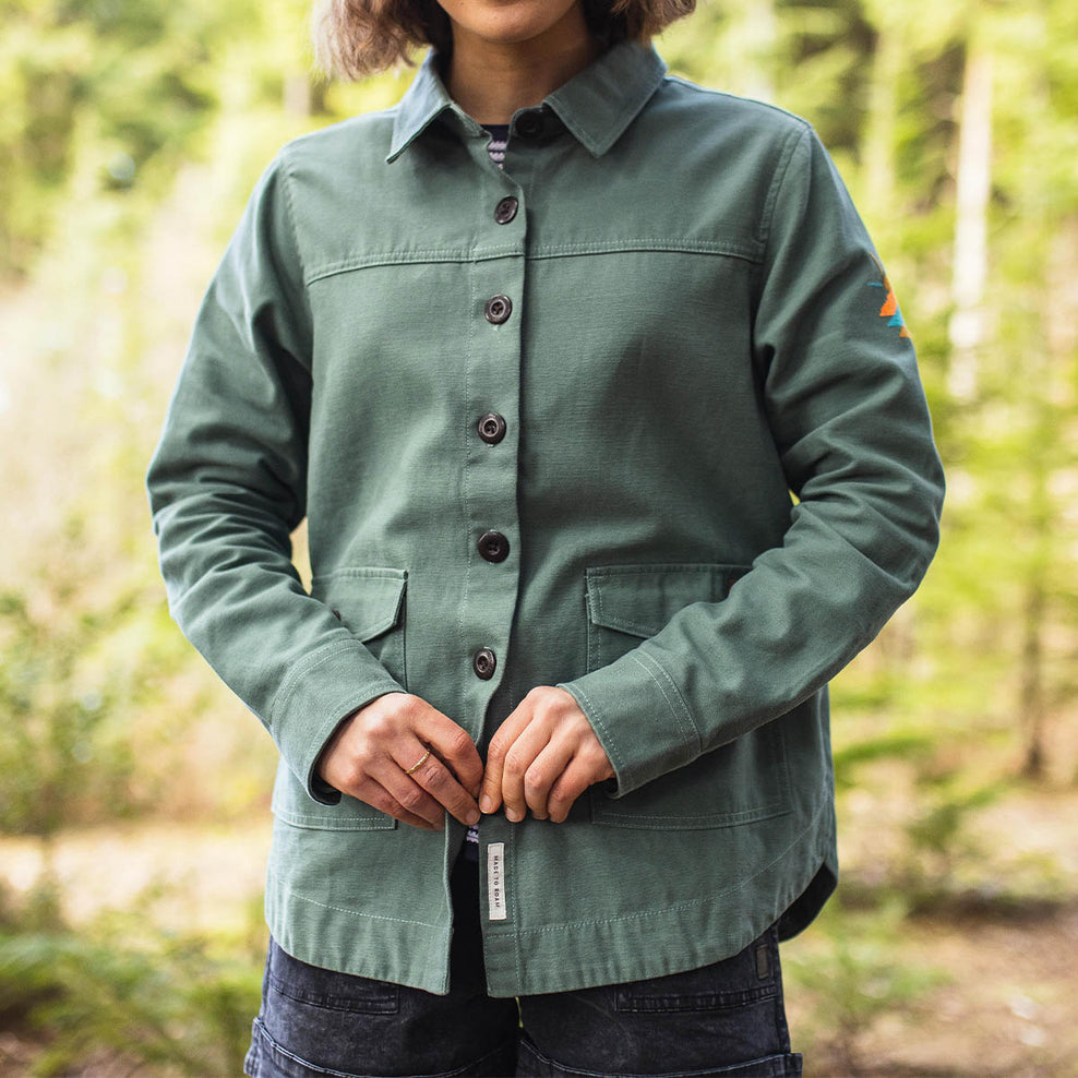 Passenger Pine Organic Cotton Jacket Dark Ivy