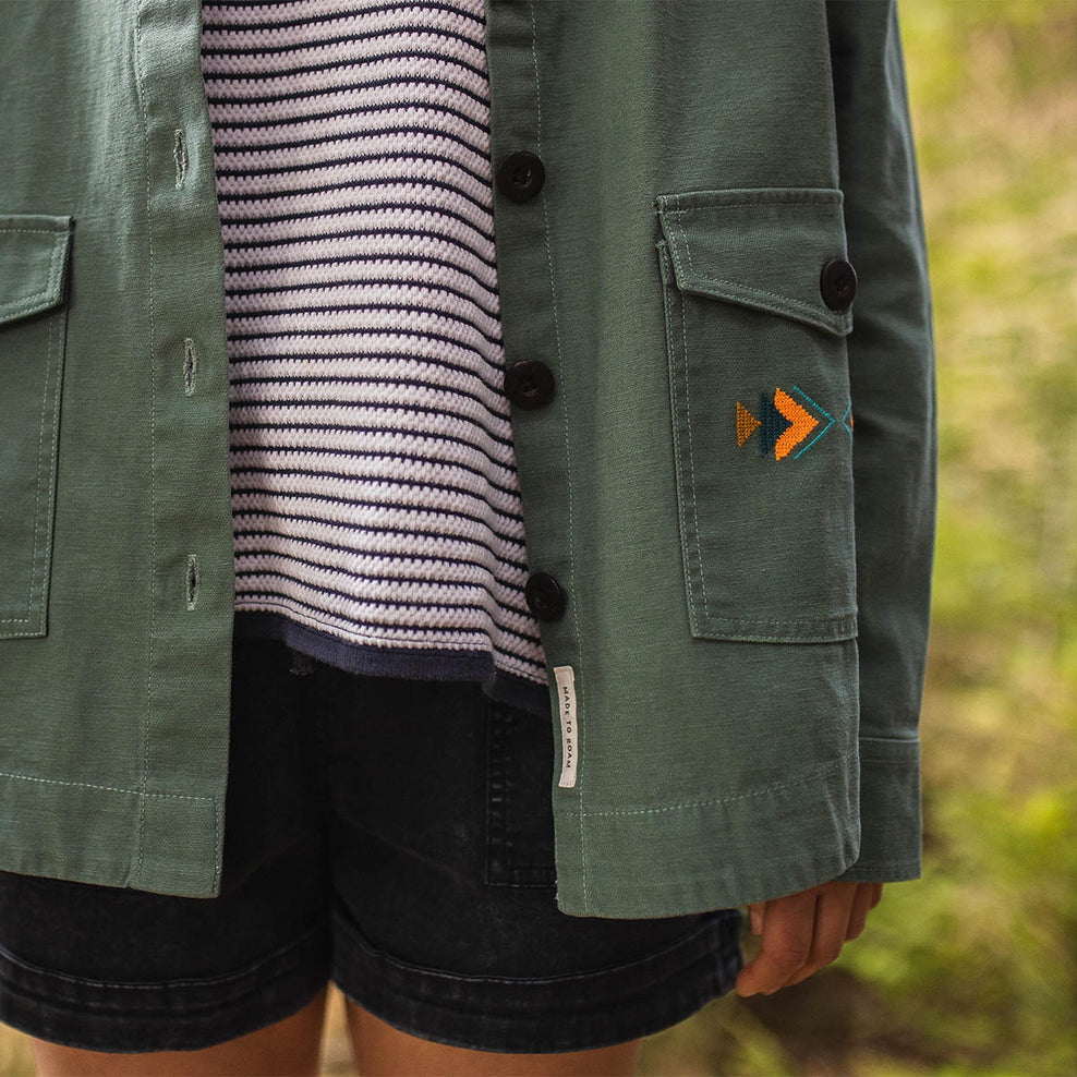 Passenger Pine Organic Cotton Jacket Dark Ivy