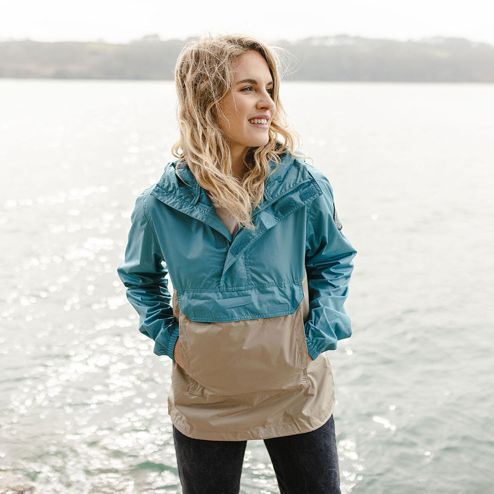 Passenger Aleutia Recycled 1/4 Zip Anorak Larkspur Blue