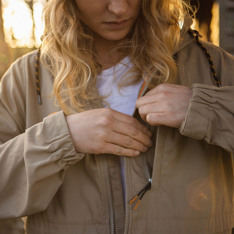 Passenger Heather Recycled Lightweight Anorak Chinchilla Brown