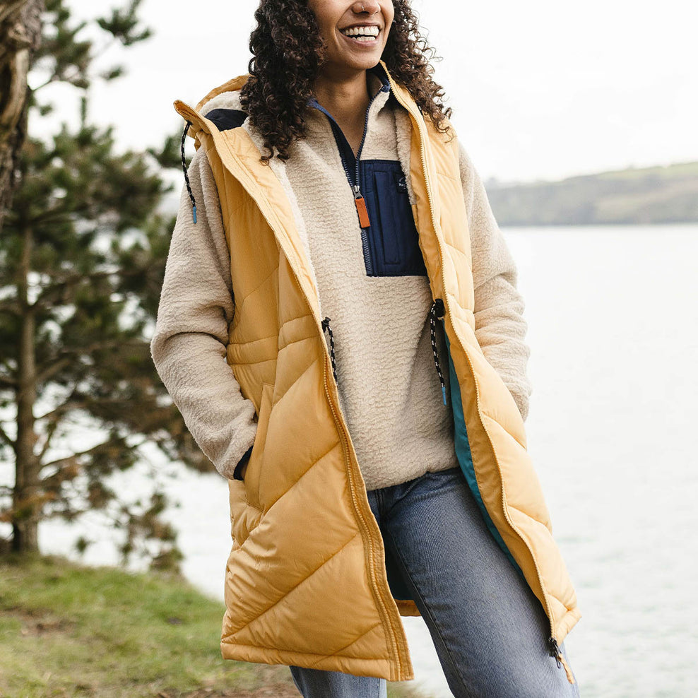 Passenger Depoe Recycled Insulated Gilet Ochre Yellow