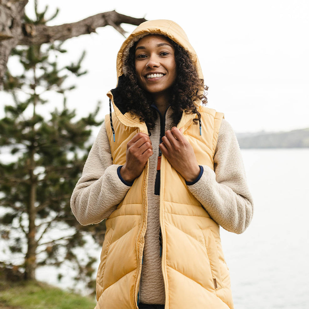 Passenger Depoe Recycled Insulated Gilet Ochre Yellow