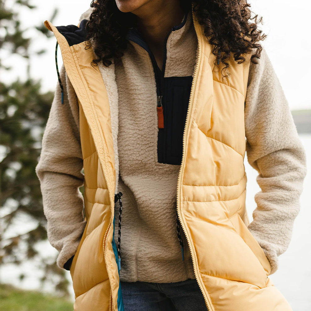 Passenger Depoe Recycled Insulated Gilet Ochre Yellow