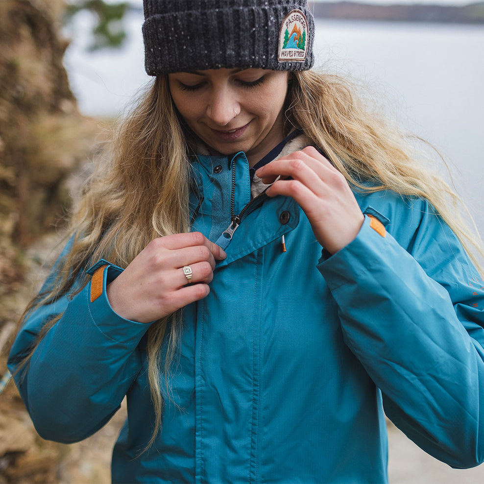 Passenger Pacific Recycled Waterproof Jacket Larkspur Blue