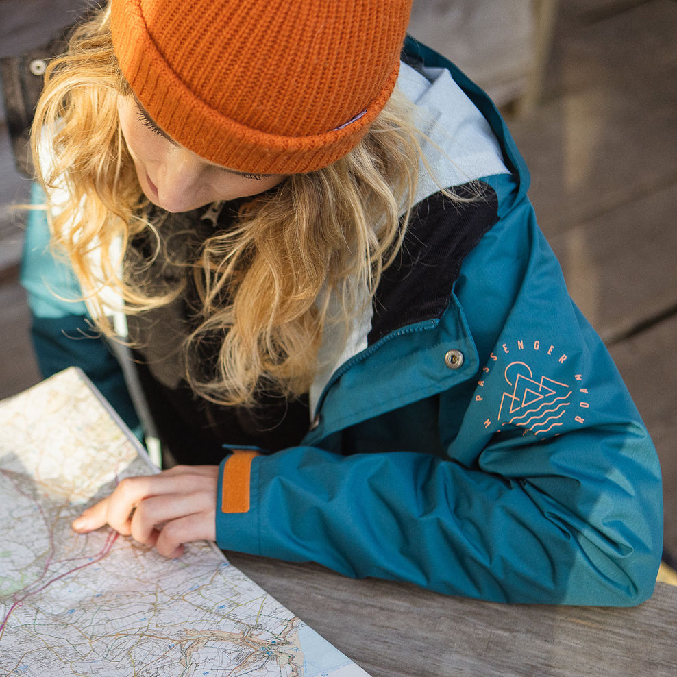 Passenger Pacific Recycled Waterproof Jacket Blue Coral