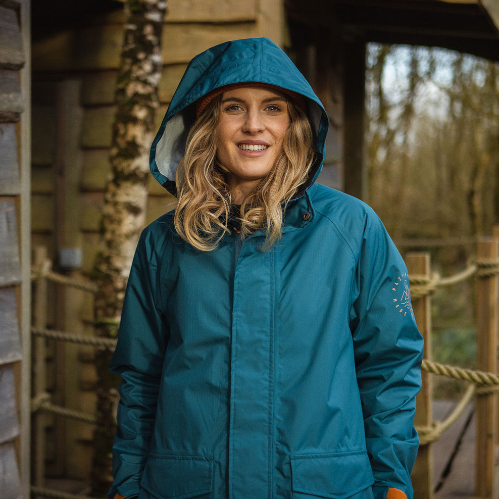 Passenger Pacific Recycled Waterproof Jacket Blue Coral