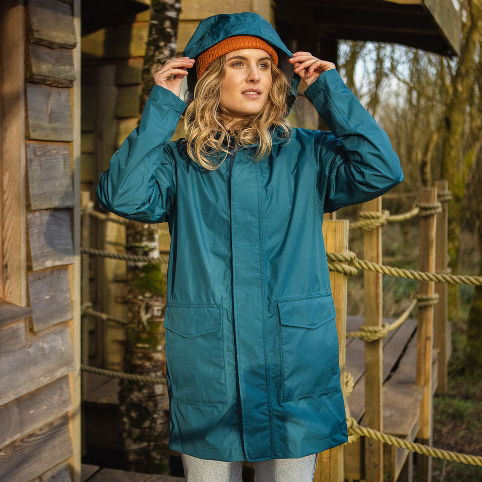 Passenger Pacific Recycled Waterproof Jacket Blue Coral