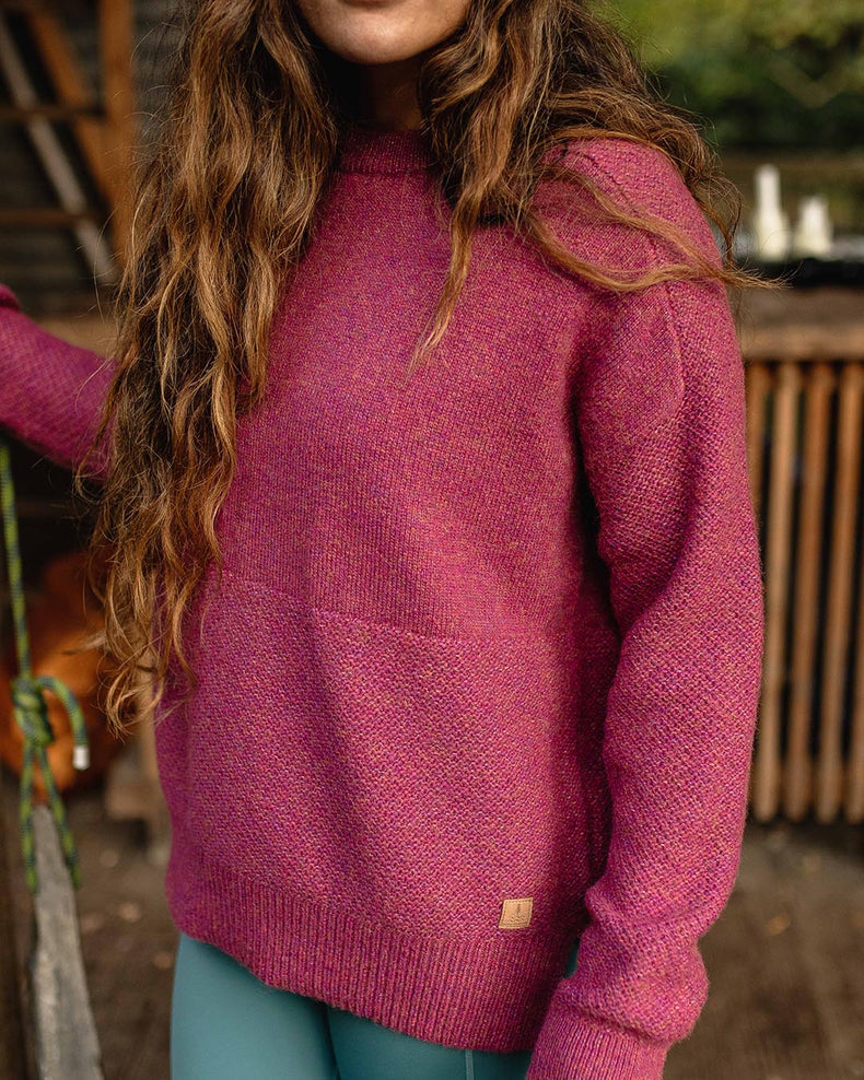 Passenger Cove Recycled Knit Jumper Rhubarb