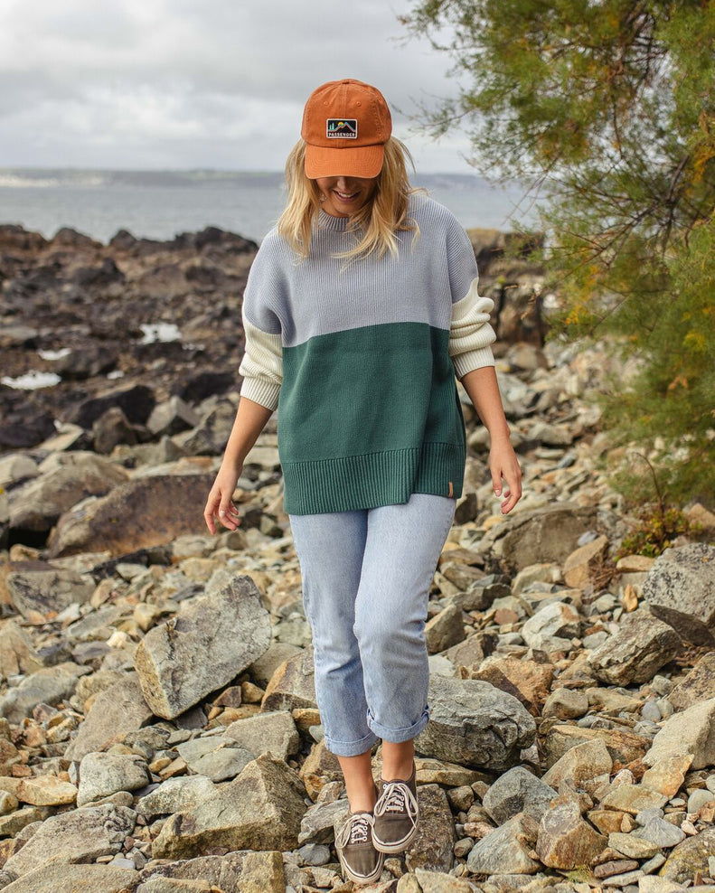 Passenger Gondwana Oversized Knitted Jumper Blue Fog