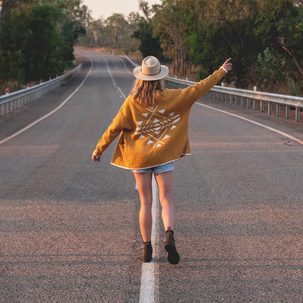 Passenger West Coast Cardigan Sunset Yellow