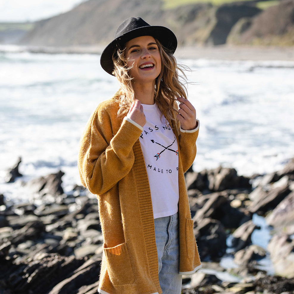 Passenger West Coast Cardigan Sunset Yellow