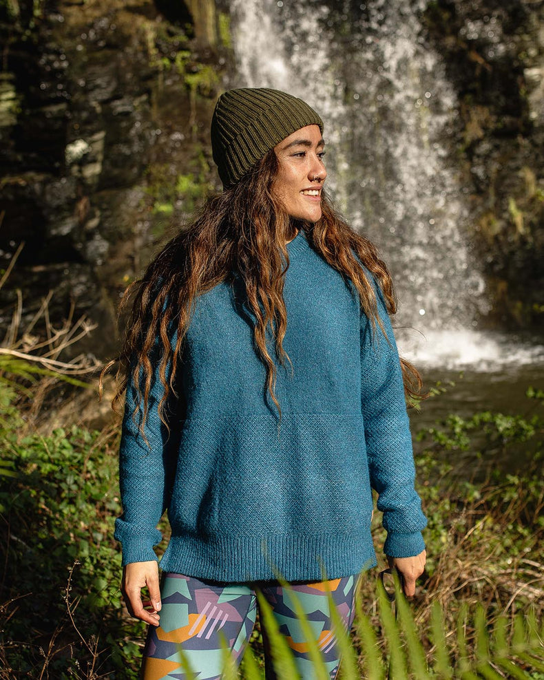 Passenger Cove Recycled Knit Jumper Dark Denim