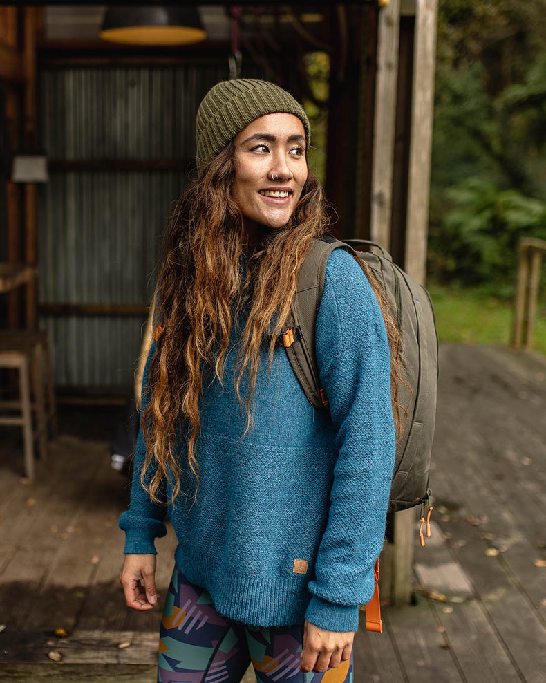 Passenger Cove Recycled Knit Jumper Dark Denim